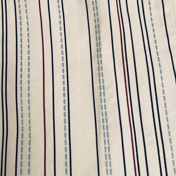 Nanette Lepore Off-White Striped Cotton A-Line Above Knee Skirt Size 4 - Picture 4 of 5